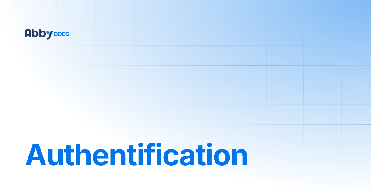 Authentification | Documentation Abby
